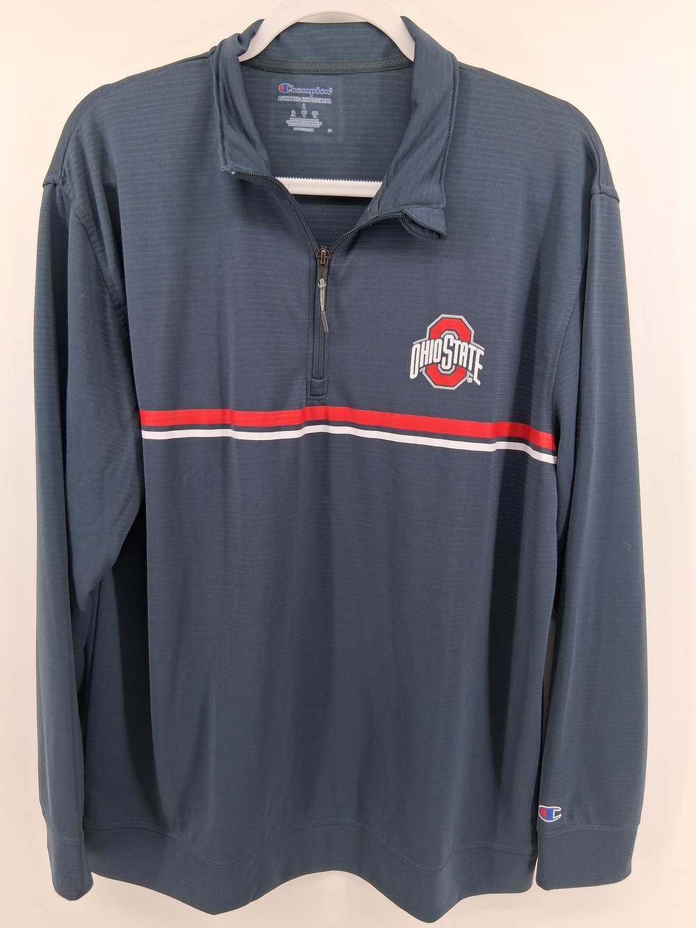 Ohio State Champion Heather Slate Blue Quarter-Zip Athletic Pullover